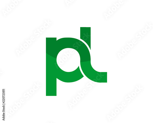 green initial typography alphabet font typeset logotype image vector icon