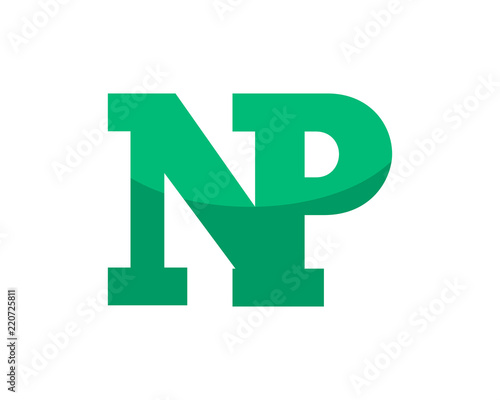 green initial typography alphabet font typeset logotype image vector icon