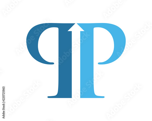blue initial typography alphabet font typeset logotype image vector icon