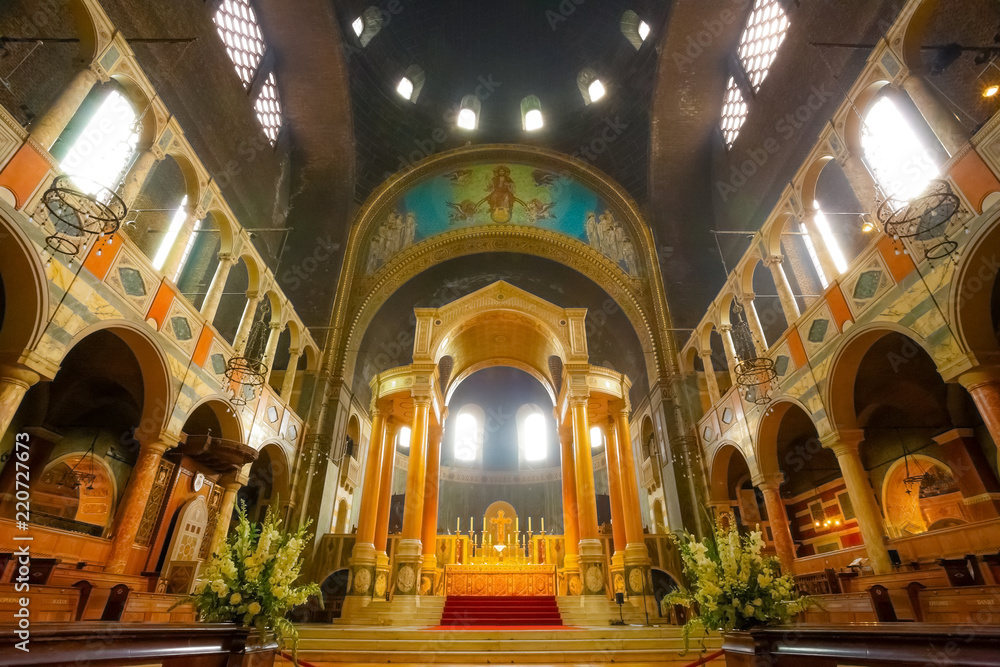 Westminster Cathedral or the Metropolitan Cathedral of the Precious Blood of Our Lord Jesus Christ in London, UK