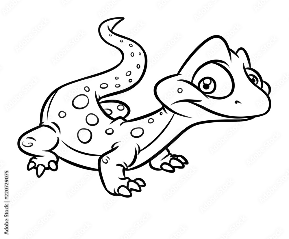 Little lizard cartoon illustration isolated image coloring page
Little lizard cartoon illustration isolated image coloring page