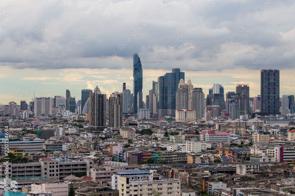 bangkok by day with clouds