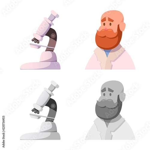 Vector illustration of genetic and plant sign. Collection of genetic and biotechnology stock vector illustration.