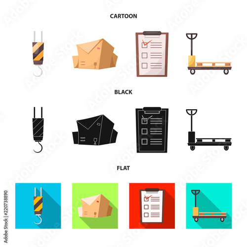 Isolated object of goods and cargo icon. Collection of goods and warehouse stock symbol for web.