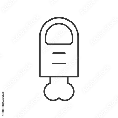 zombie or corpse finger, halloween related hollow outline icon, editable stroke