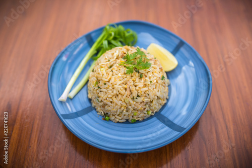 Thai food, Khao Pad Hmoo, fried rice with pork