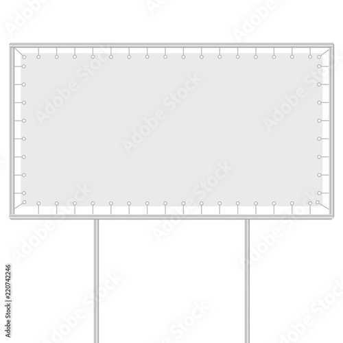 White blank press wall. Blank canvas banner. Backdrop mockup banner
