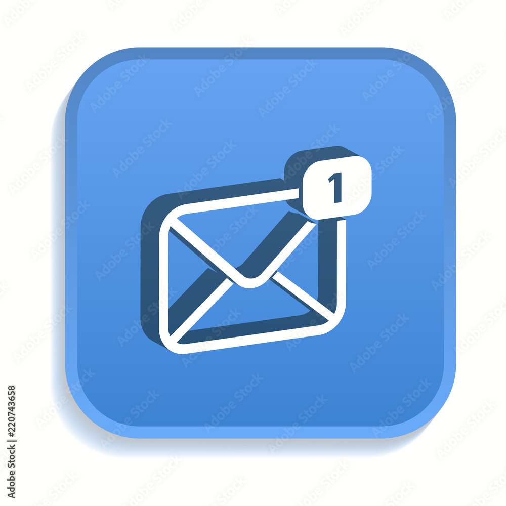 Mail isometric icon for graphic and web design in 3d style. Mail isometric icon for graphic and web design in 3d style.