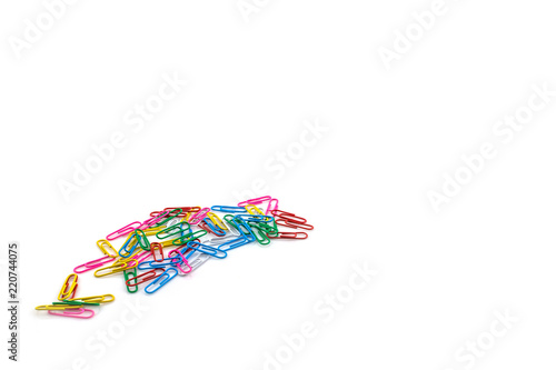 color clip on white background