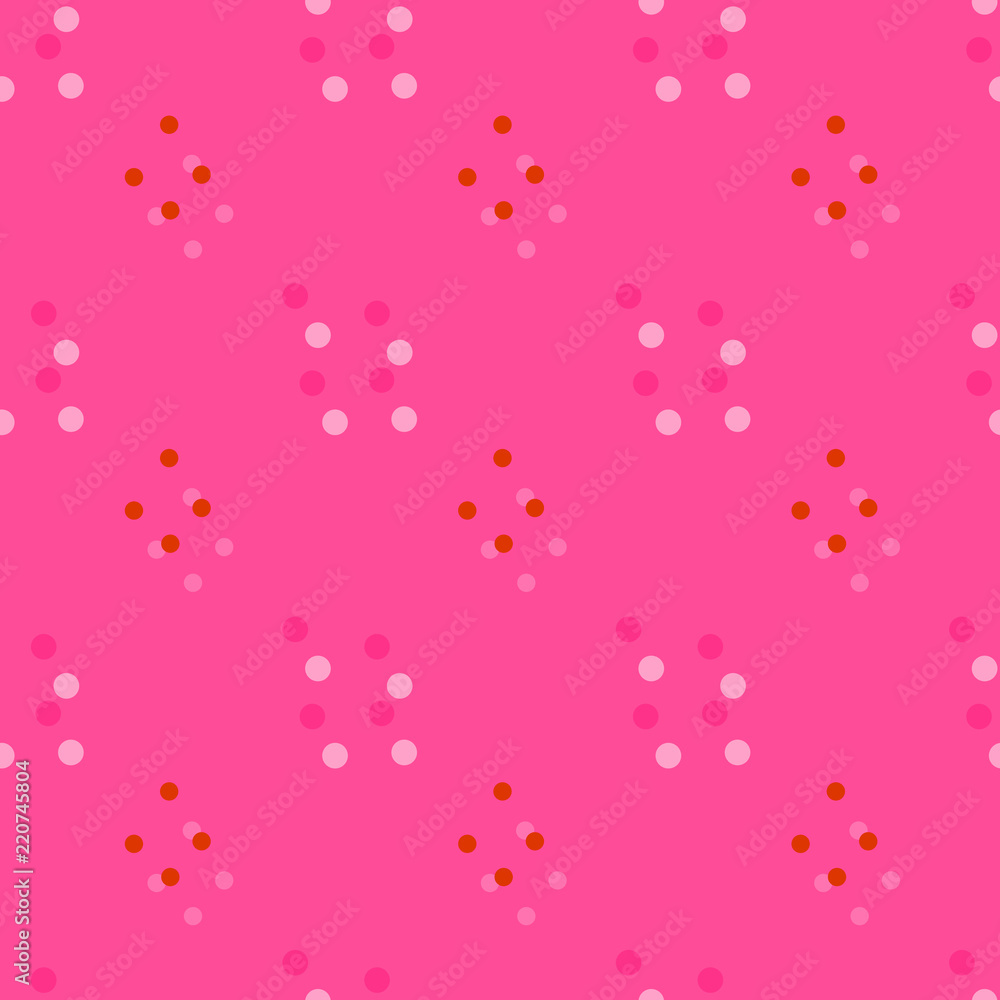 Seamless background pattern with various colored circles.