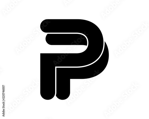 black silhouette initial typography alphabet font typeset logotype image vector icon