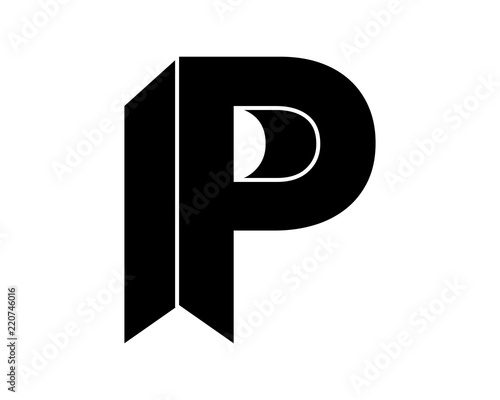 black silhouette initial typography alphabet font typeset logotype image vector icon