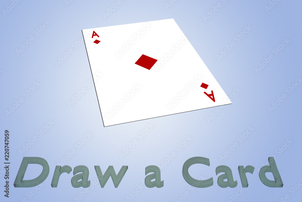 Obraz premium Draw a Card - probability concept