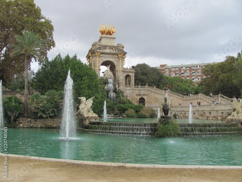 Fountain in the park of Barcelona