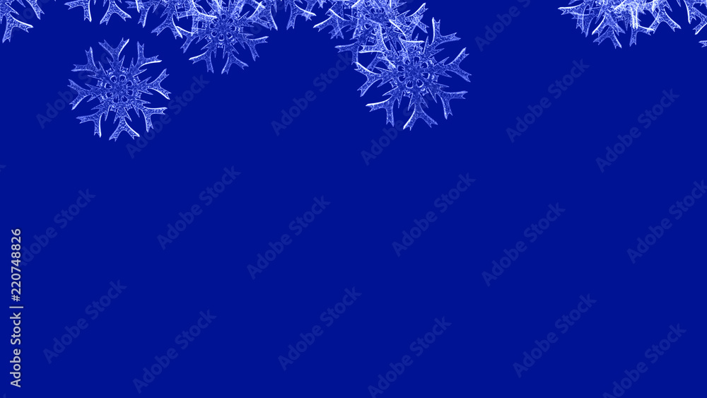 Abstract background with a variety of colorful snowflakes. Big and small. Abstract background with a variety of colorful snowflakes. Big and small.