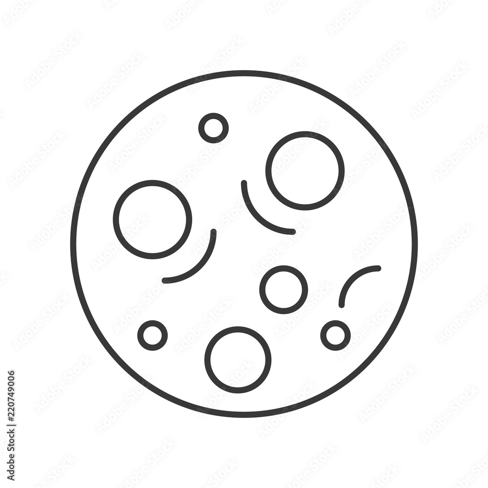 full moon, Halloween related hollow outline icon, editable stroke full moon, Halloween related hollow outline icon, editable stroke