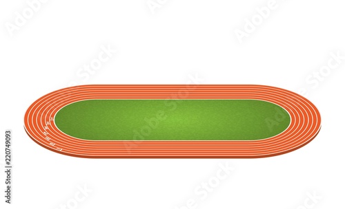 Running track of sport stadium. Vector illustration.