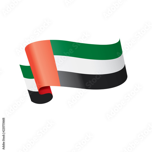 United Arab Emirates flag, vector illustration on a white background