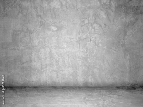 Dark room concrete wall background. interior concrete texture wall and floor