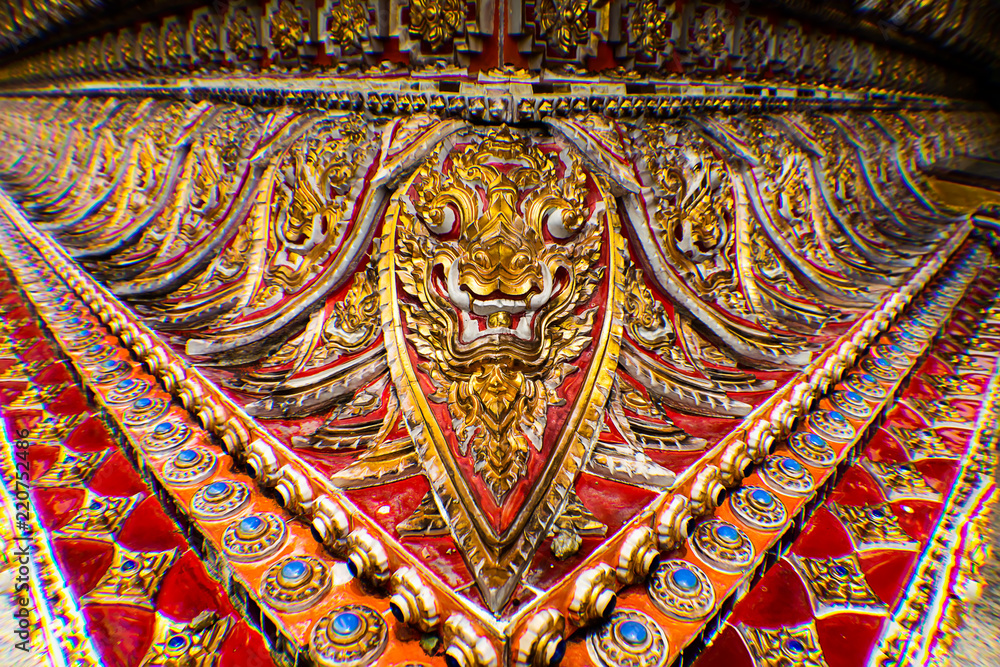 The Thai National Art In the old temple