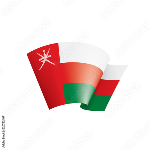 Free Download Oman flag, vector illustration on a white background - GFXLoad