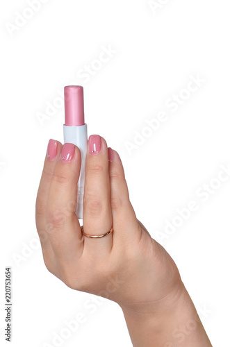 chapstick in hand