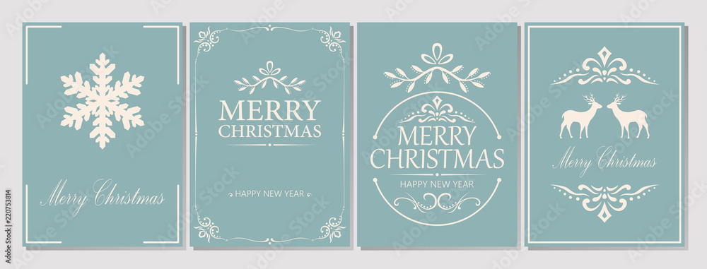 Merry Christmas and New Year greeting card Merry Christmas and New Year greeting card
