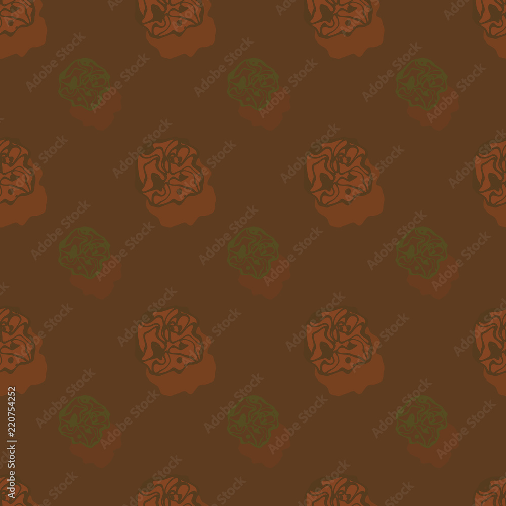 Seamless background pattern with a variety of colored floral motifs. Seamless background pattern with a variety of colored floral motifs.