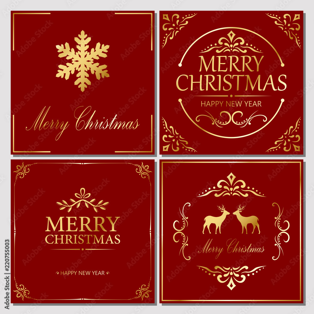 Merry Christmas and New Year greeting card Merry Christmas and New Year greeting card