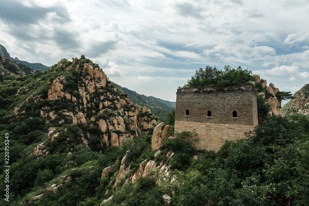 Qinhuangdao, Hebei, China. August 31 of 2018. Landscape view of Great Wall of China. Life and travel in China