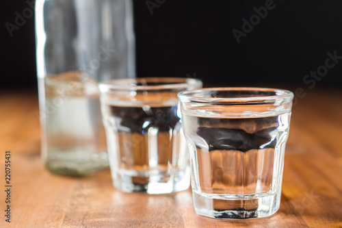 Vodka in shot glass.