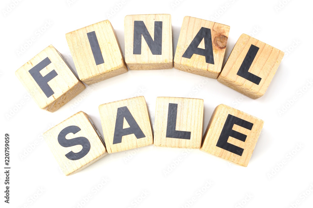 Obraz premium final sale alphabet letters isolated on white background