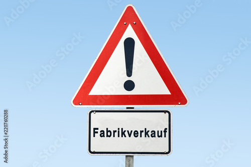 Schild 327 - Fabrikverkauf