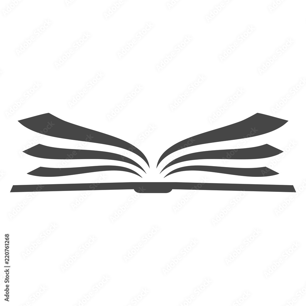 Obraz premium Open book logo, Book icon
