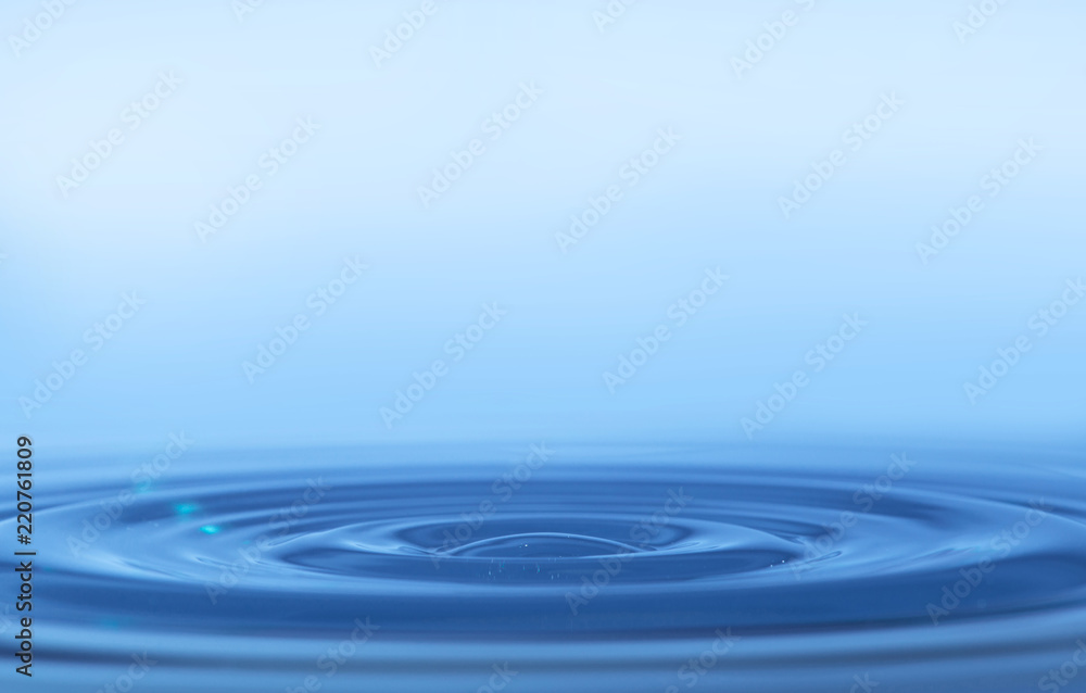 blue rings on a water surface