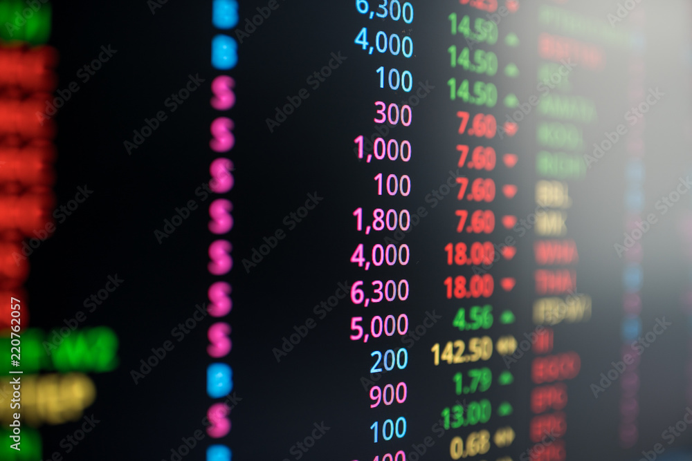 display of stock market exchange board display of stock market exchange board