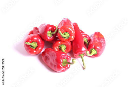 Fresh organic red peppers