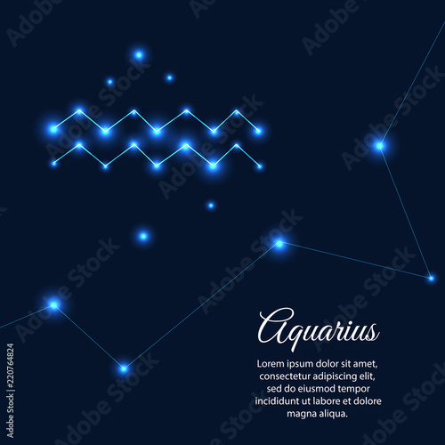 Aquarius Horoscope star light abstact vector eps 10 for your design