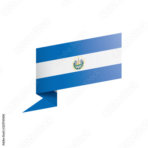 Salvador flag, vector illustration on a white background