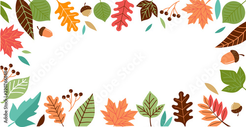Fototapeta Hello Autumn, fall season background, banner