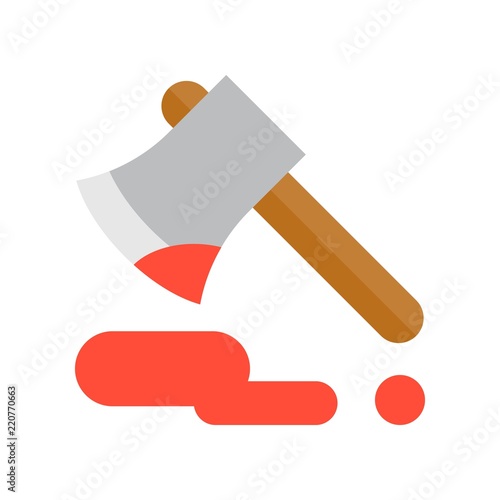 bloody Axe, murder equipment, Halloween related icon