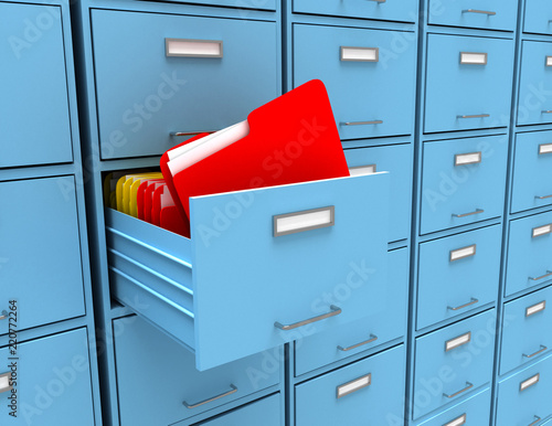 3d illustration of archive with folder