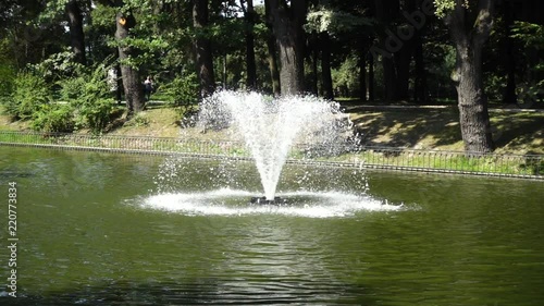 Wallpaper Mural 	The fountain in the lake.	Slow motion. Torontodigital.ca