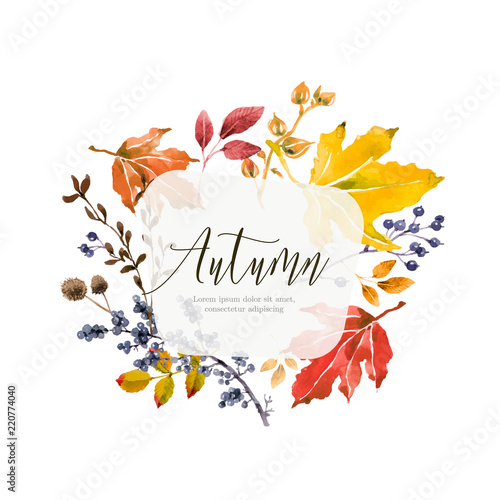 Warm autumn floral background