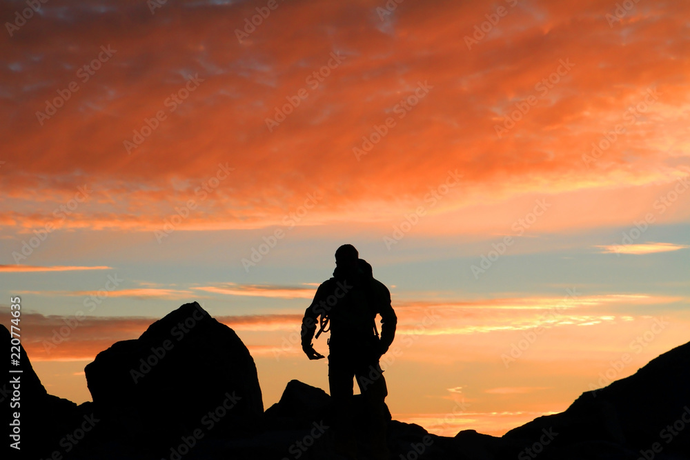 Bergsteiger Morgen