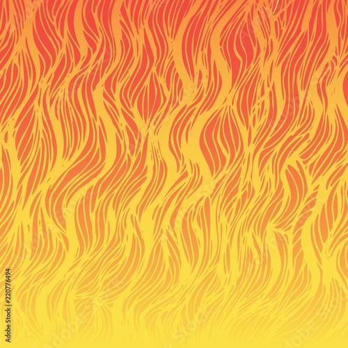 Background red and yellow flame burns bright