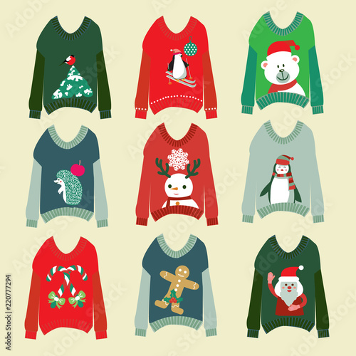 ugly christmas sweaters set sweater party collection