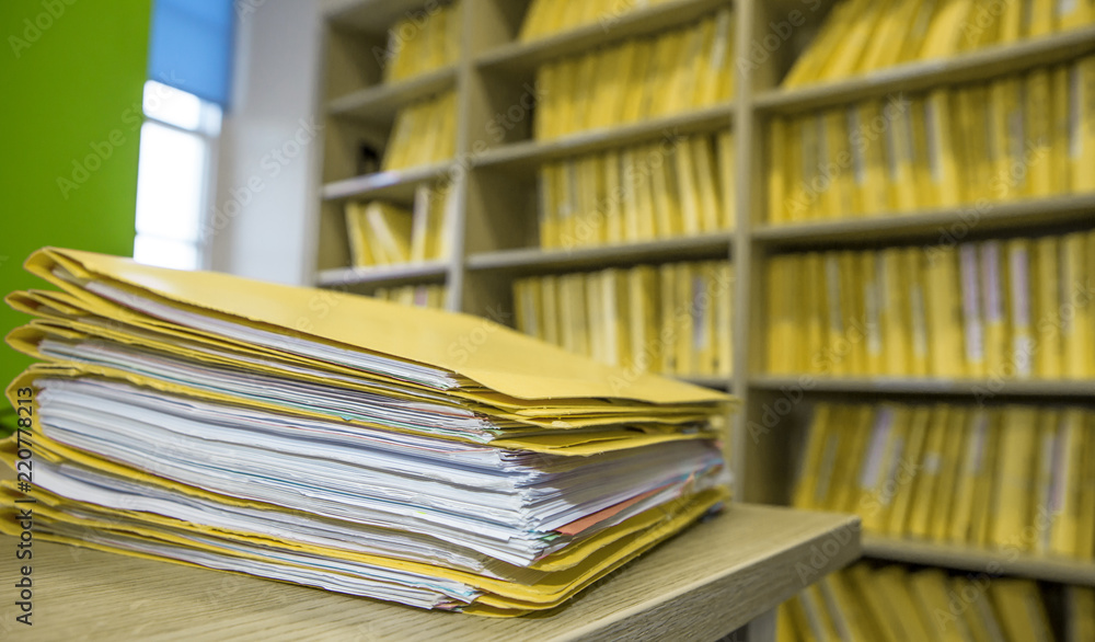 Fototapeta premium files in office