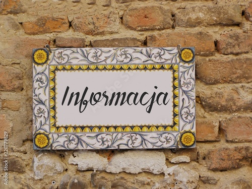Obraz na płótnie Informacja