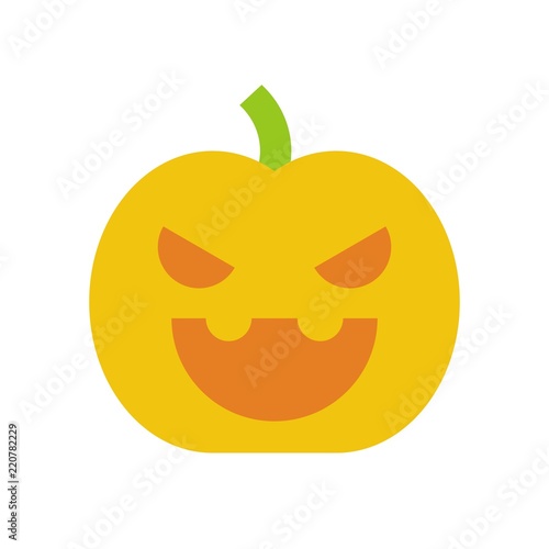 jack o lantern Halloween related icon, flat design